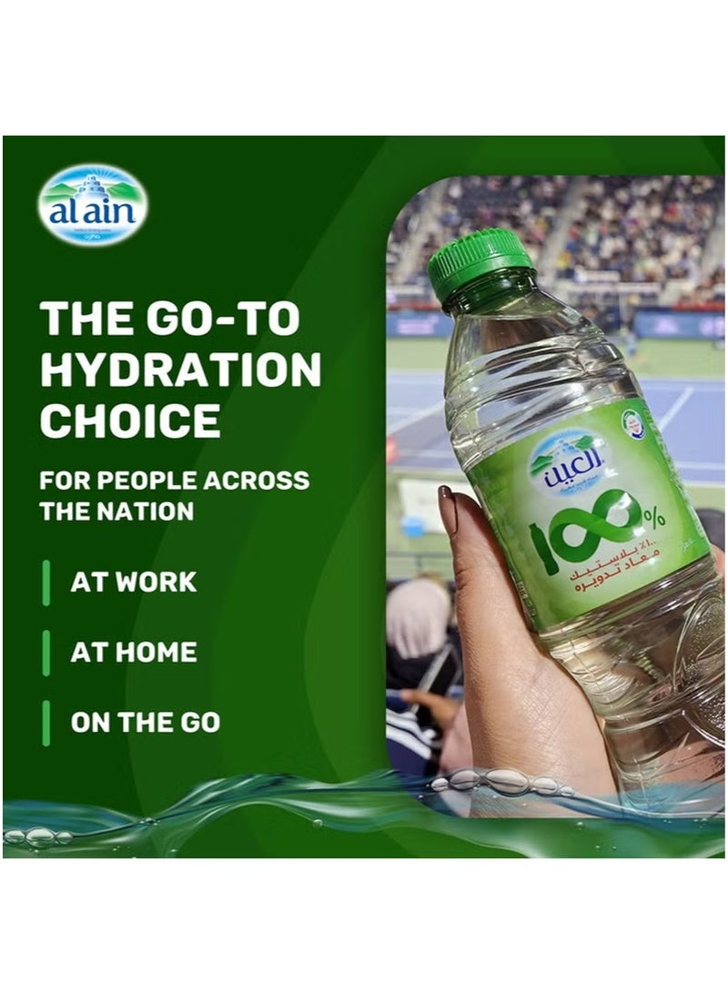 العين مياه شرب معبأة في زجاجات PET معاد تدويرها من العين 200مل × 24 قطعة، ترطيب صديق للبيئة - Image 2